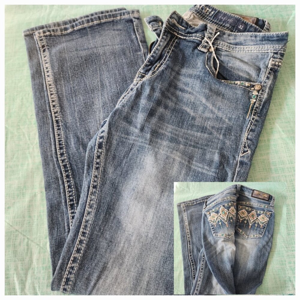 Women's Grace in LA Western Bootcut Easy Fit Jeans